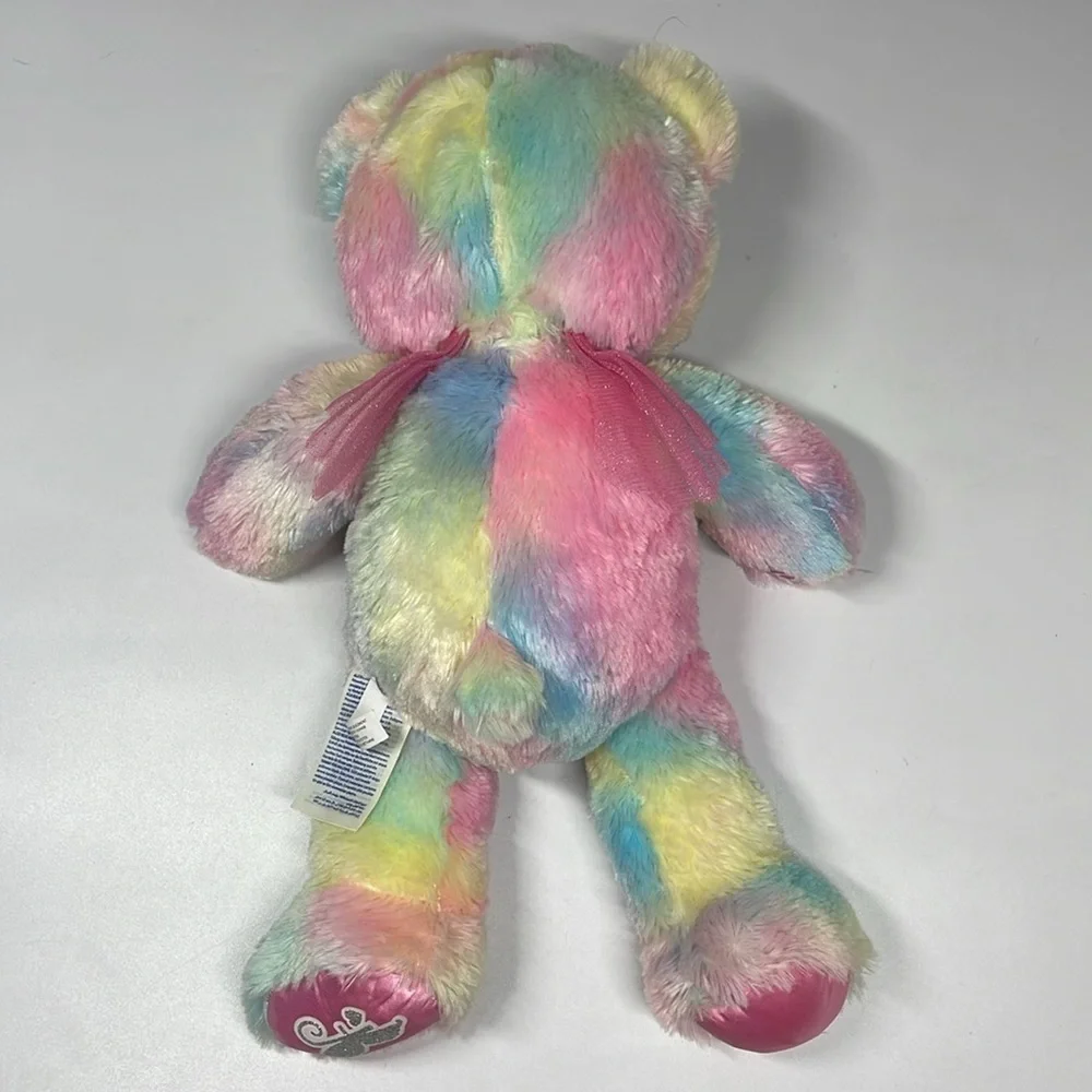 Build a Bear Tie Dye Pink Blue Bear Stuffed Animal Plush ~18